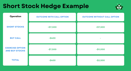the short stock hedging strategy