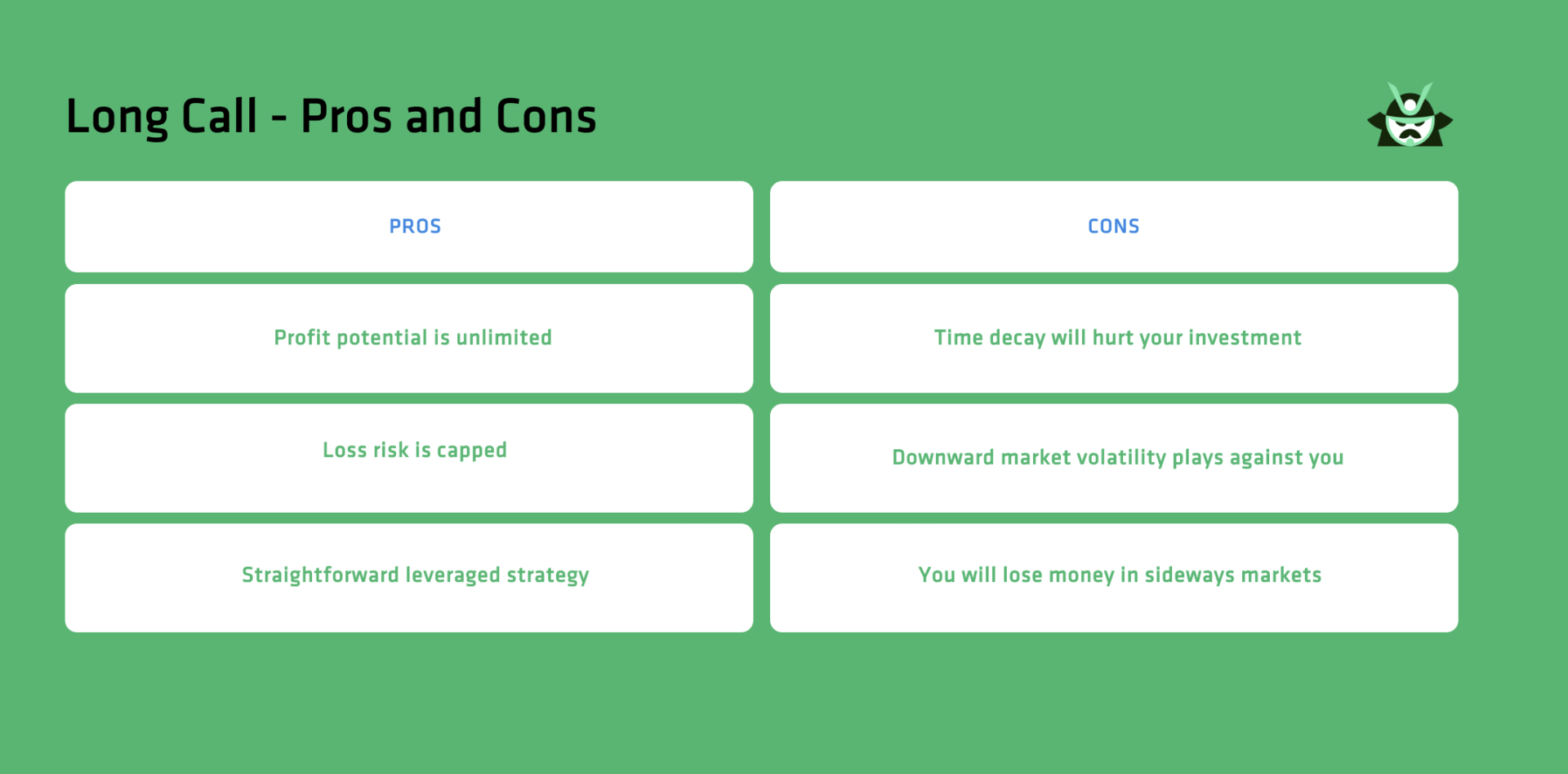 long call pros cons