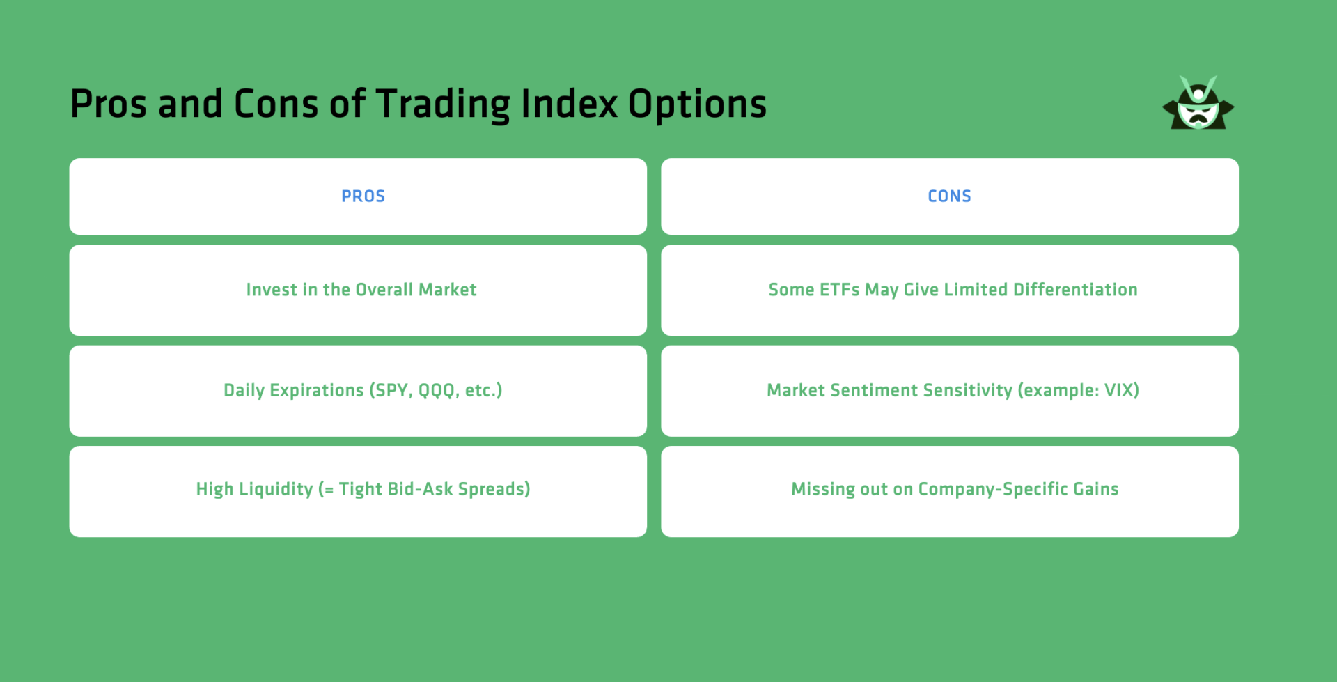 pros and cons index options