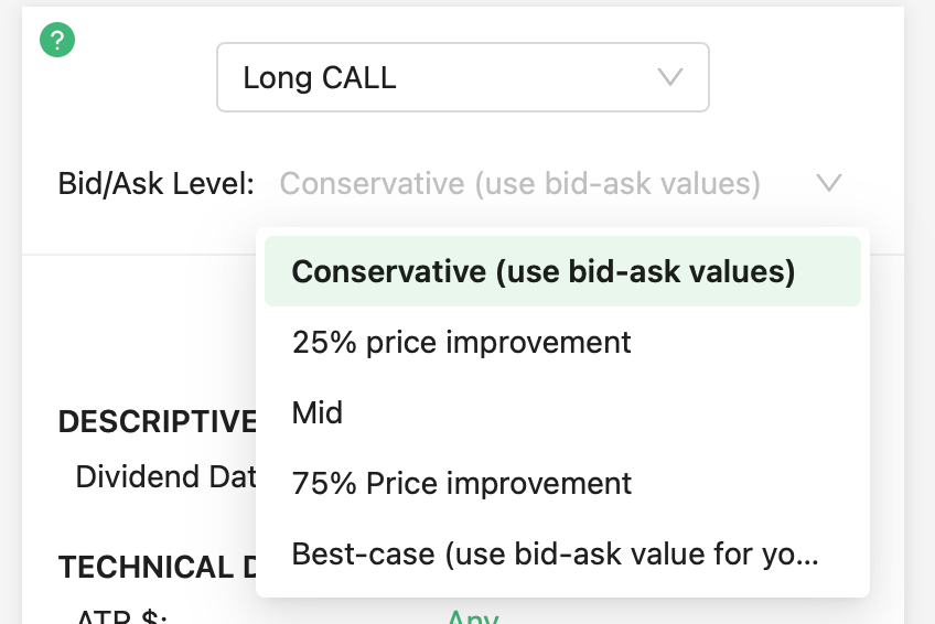 BID ASK LEVEL ADJUSTMENT